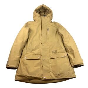Askov Finlayson Small Tan Gold Hooded Winter Parka Jacket Outdoors